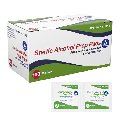 Alcohol Prep Pads Sterile - Box of 100