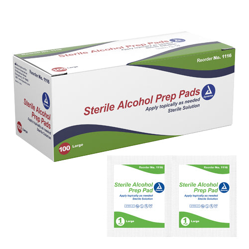 Alcohol Prep Pads Sterile - Box of 100