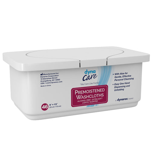 Premoistened Disposable Washcloths – Tub of 46