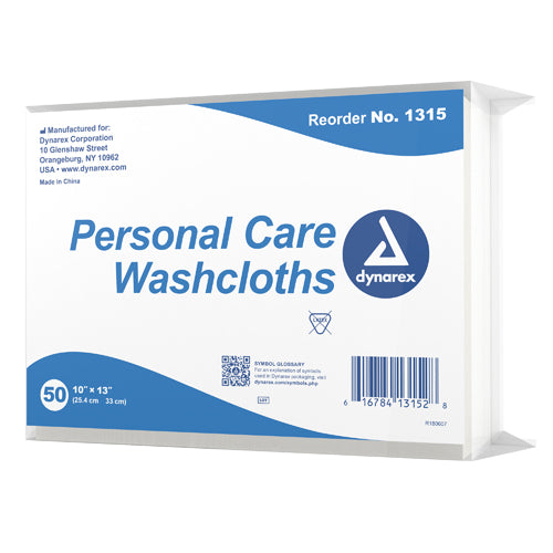 Dry Disposable Washcloths – 10" x 13", Pack of 50