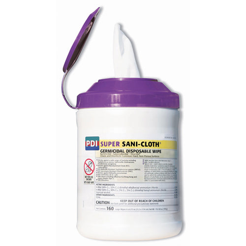 Sanicloth Wipes - 6" x 6.75", Tub/160