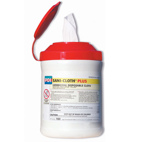 Sanicloth Wipes - 6" x 6.75", Tub/160