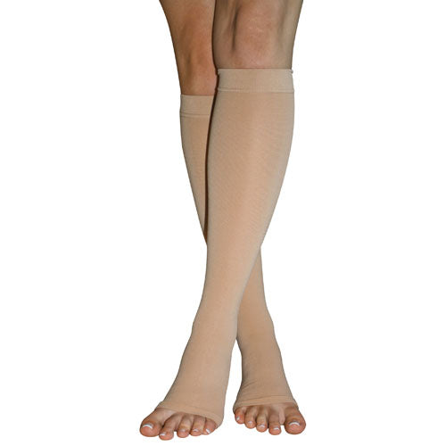 Firm Surgical Weight Stockings – 20-30 mmHg Below Knee, Open Toe