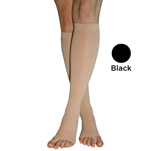 Firm Surgical Weight Stockings – 20-30 mmHg Below Knee, Open Toe