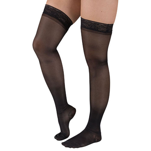 Firm Surgical Weight Thigh High Stockings 20-30 mmHg – Stay-Up Top, Closed Toe
