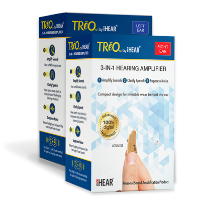 TReO by iHEAR Complete Pair - Left and Right personal sound amplifiers